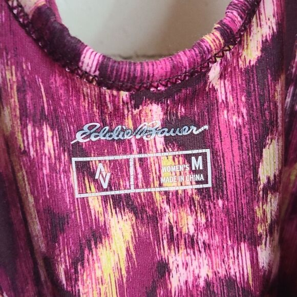 Eddie Bauer Travex Aster Cami Berry Print Women's Medium Purple Workout Tank Top - Picture 2 of 8